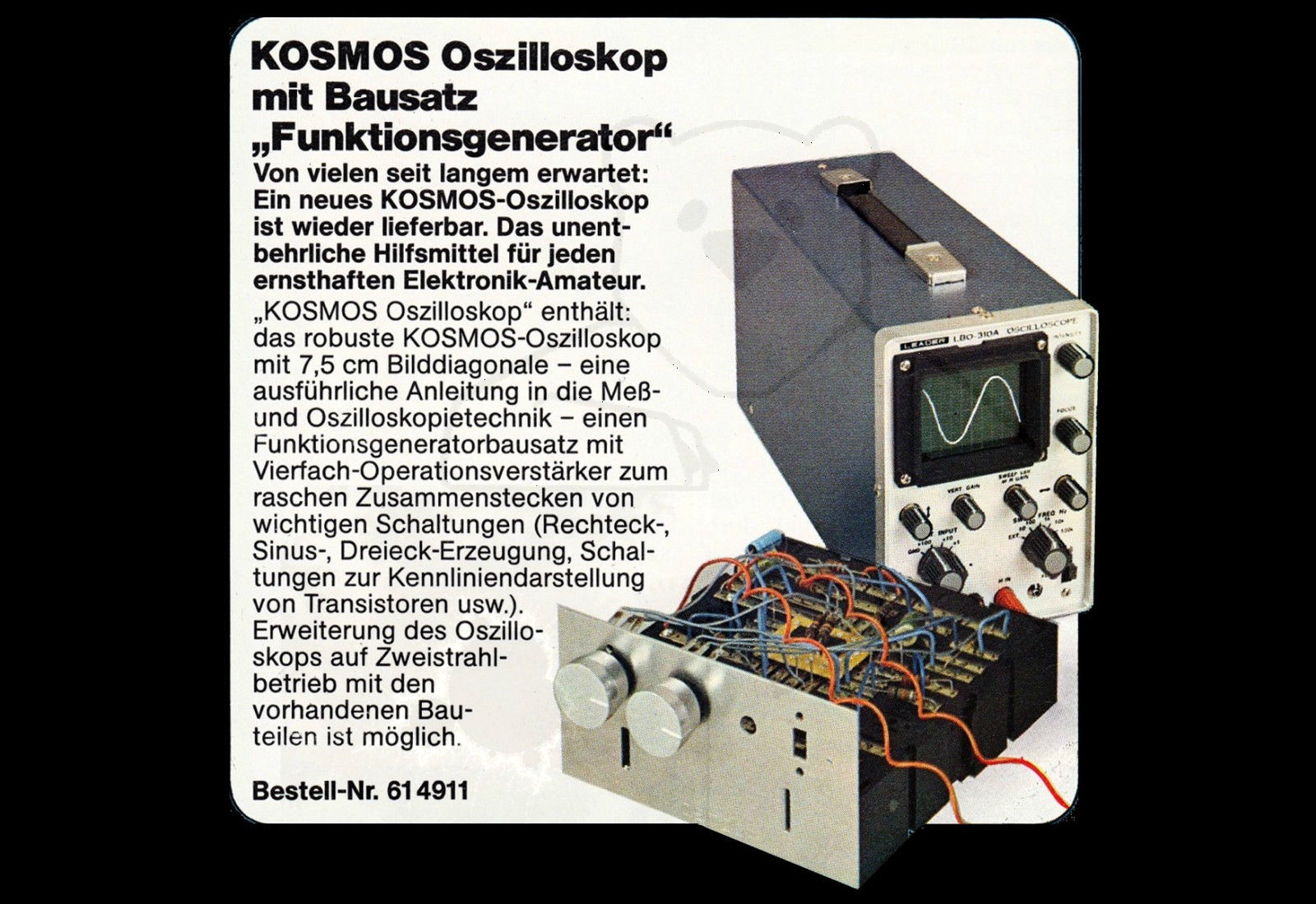 Kosmos Oszilloskop mit Funktionsgenerator - Prospekt Ausschnitt